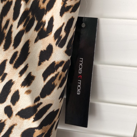 Cheetah Animal Print Cami Moa Moa SZ M Tan Black NWT - Picture 4 of 6